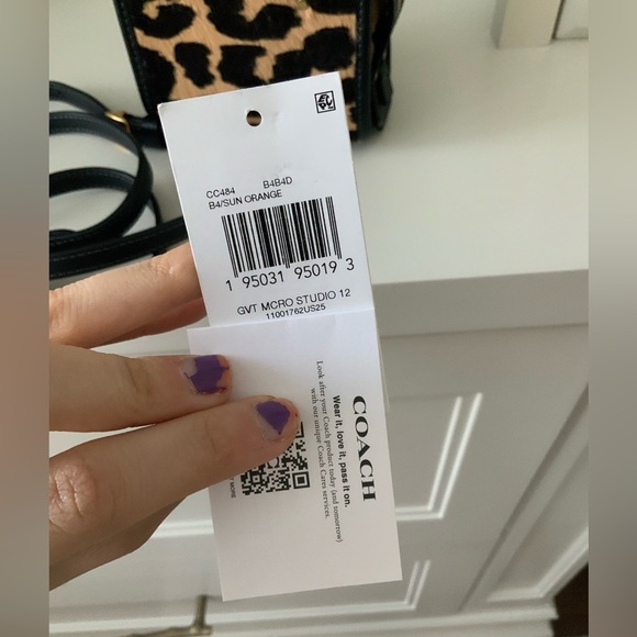 Coach Mini Bag in Black and Tan Animal Print - Picture 14 of 16